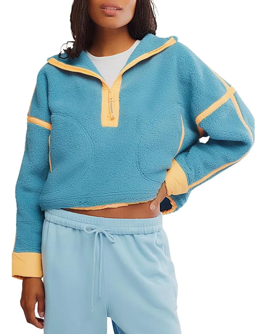 FP Movement Mountain High 1/2 Zip Celestial Blue New