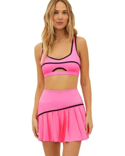 Beach Riot Moxie Top Radiant Orchid Hot