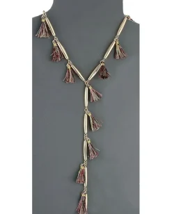 Rebecca Minkoff Multi Tassel Y-Necklace Gold/Multi Tassels Sale