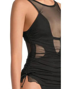 BECCA Muse Macie High Neck Mesh Overlay One Piece Black Online