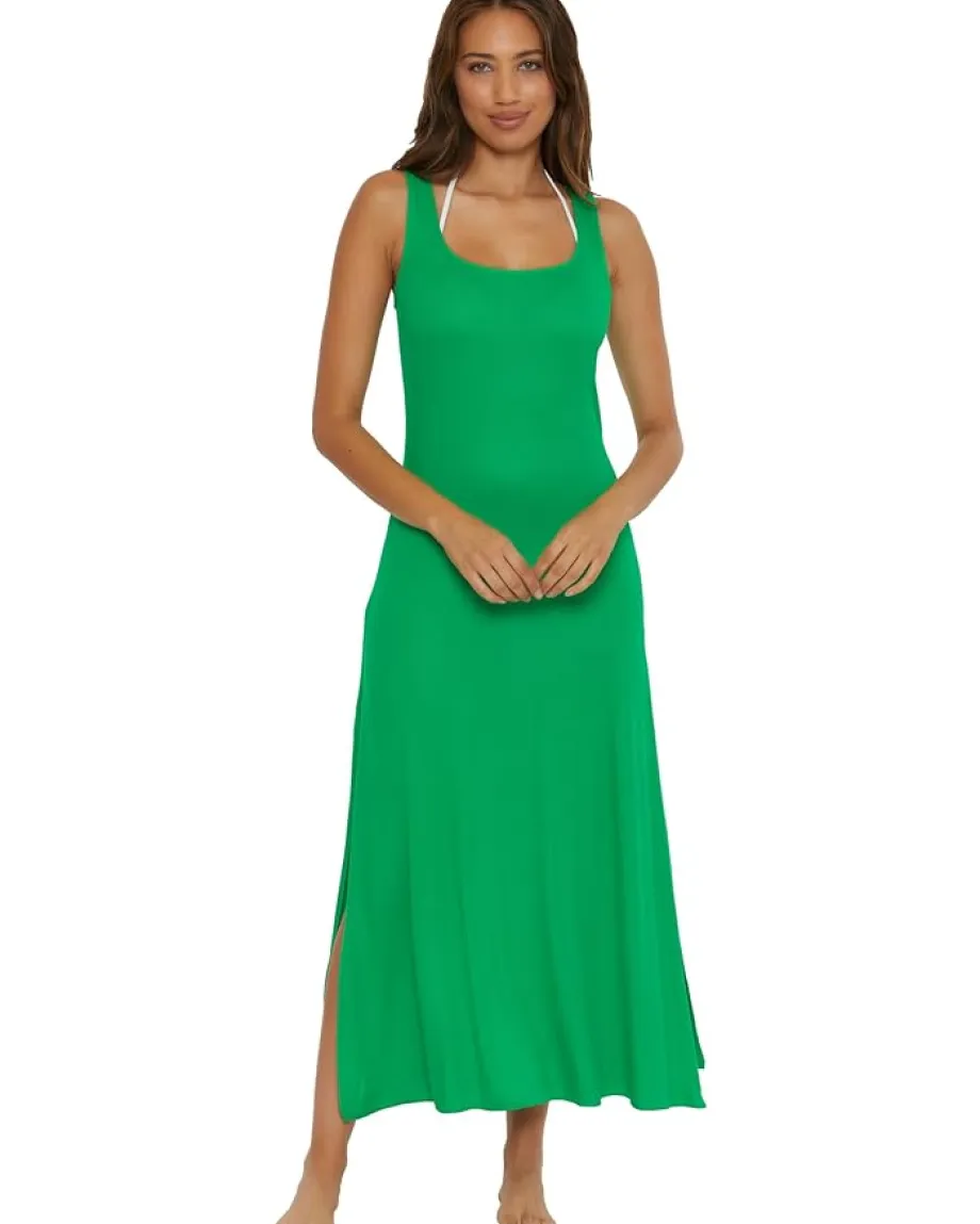 BECCA Mykonos Rib Maxi Dress Verde Clearance