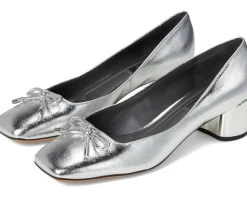 Women Franco Sarto Natalia Square Toe Block Heel Pumps with Bow