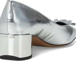 Women Franco Sarto Natalia Square Toe Block Heel Pumps with Bow