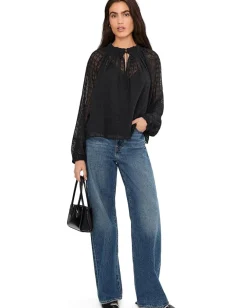 Madewell Nayla Lace Top Jet Black Best