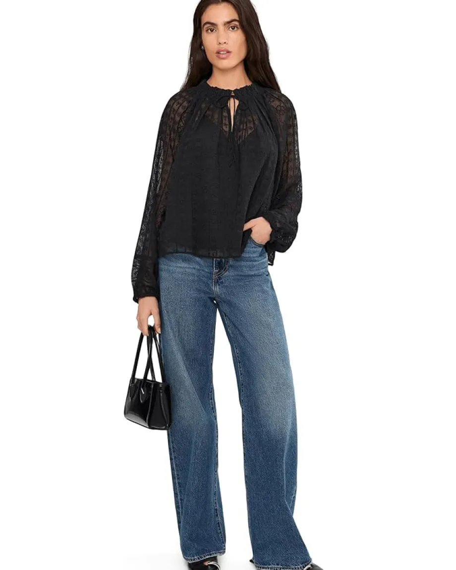 Madewell Nayla Lace Top Jet Black Best