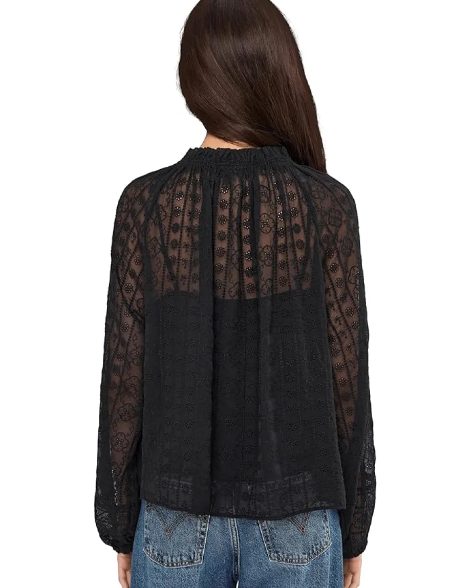 Madewell Nayla Lace Top Jet Black Best