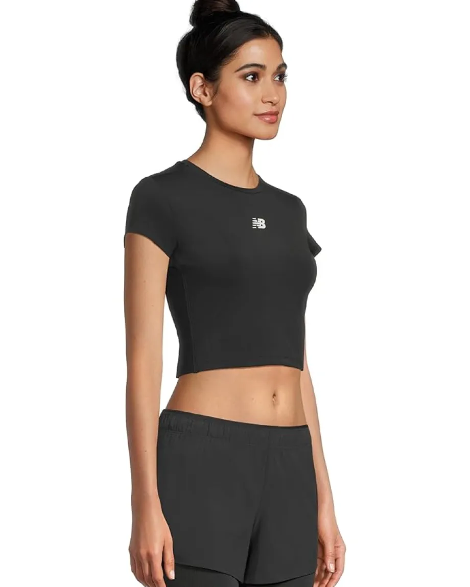 New Balance Nb Harmony Fitted T-shirt Black Sale