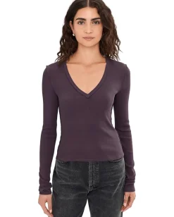 Free People Neria Long Sleeve Vintage Grape Sale