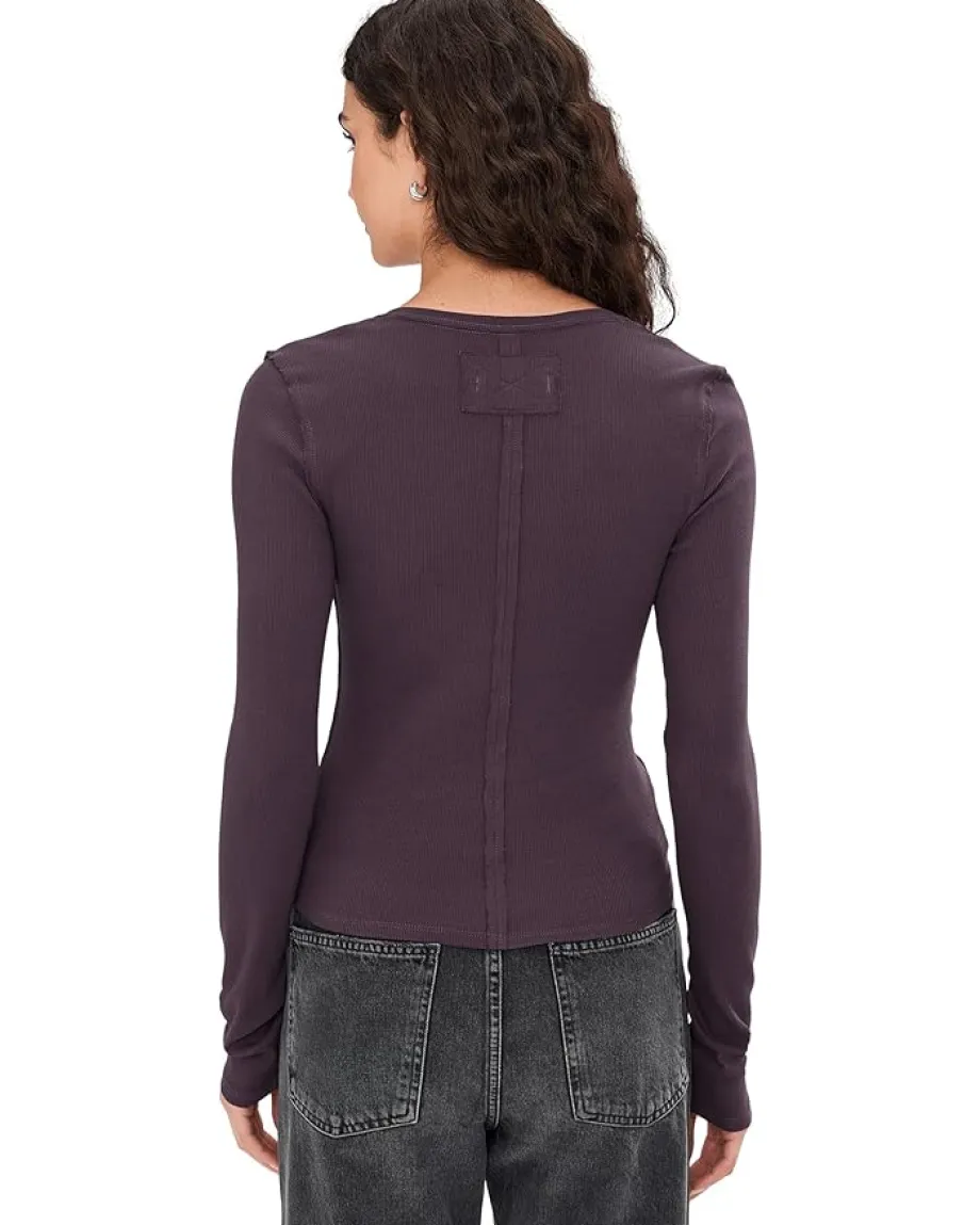 Free People Neria Long Sleeve Vintage Grape Sale