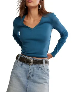 Free People Neria Long Sleeve Still Sea New