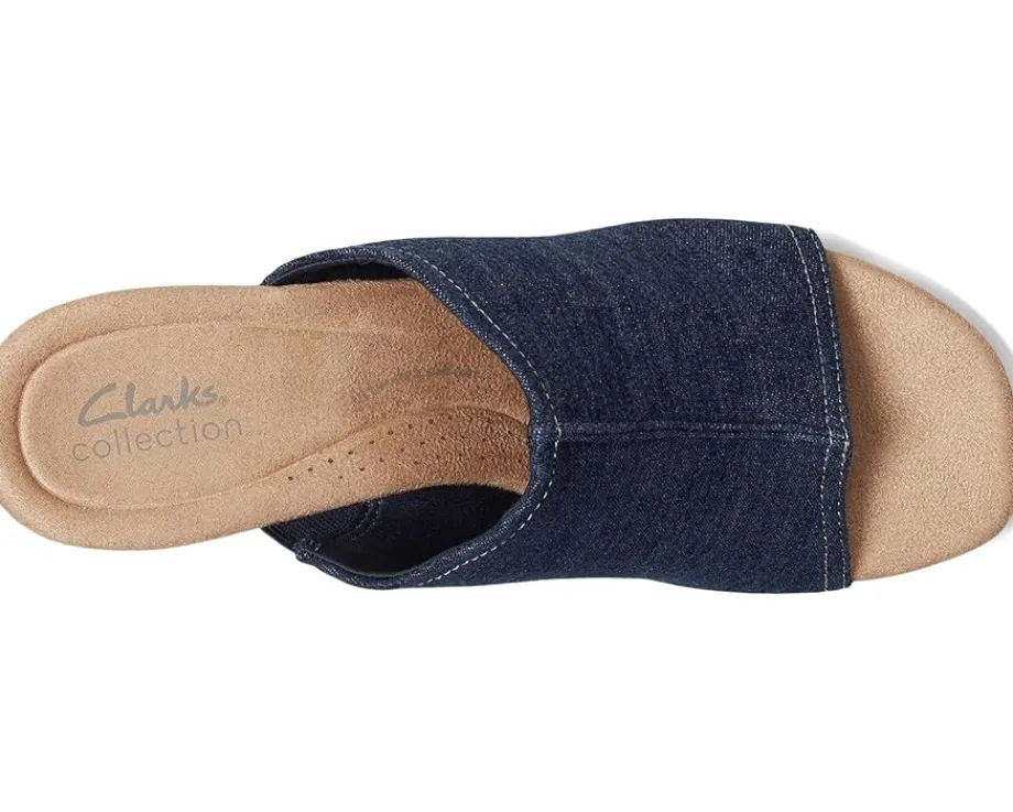 Clarks Nerisa Vine Dark Denim Textile New