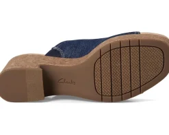 Clarks Nerisa Vine Dark Denim Textile New