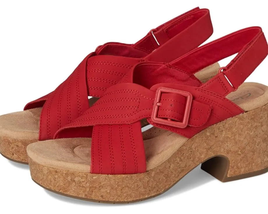 Clarks Nerisa West Cherry Nubuck Clearance