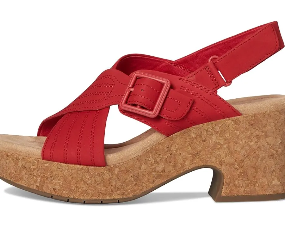 Clarks Nerisa West Cherry Nubuck Clearance