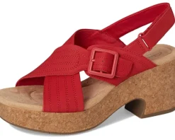 Clarks Nerisa West Cherry Nubuck Clearance