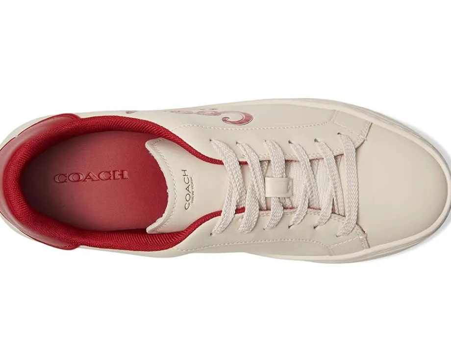 Women COACH New Year High Line Sneakers With Snake Script