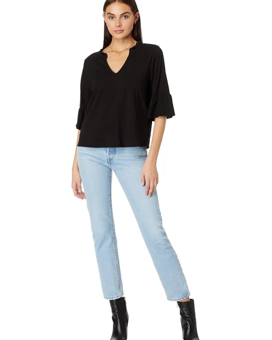 Women Michael Stars Nia Flutter Sleeve Top