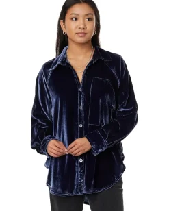 Free People Night Skies Velvet Navy Hot