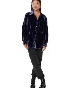 Free People Night Skies Velvet Navy Hot