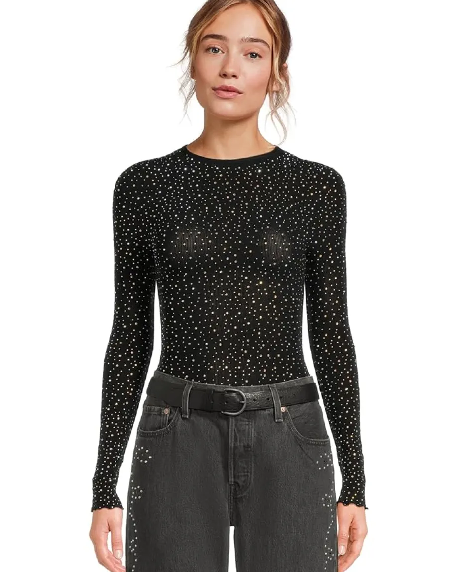 Free People Night Sky Long Sleeve Black Sale