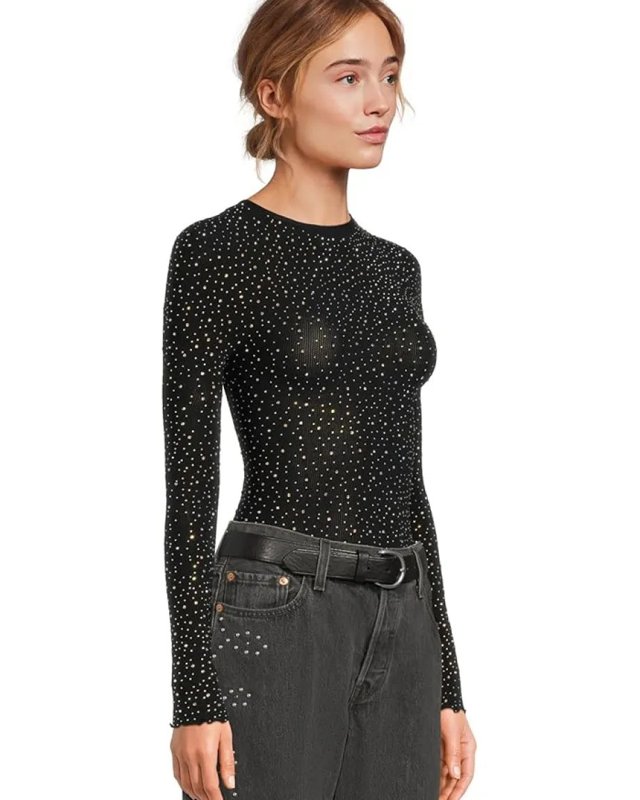 Free People Night Sky Long Sleeve Black Sale