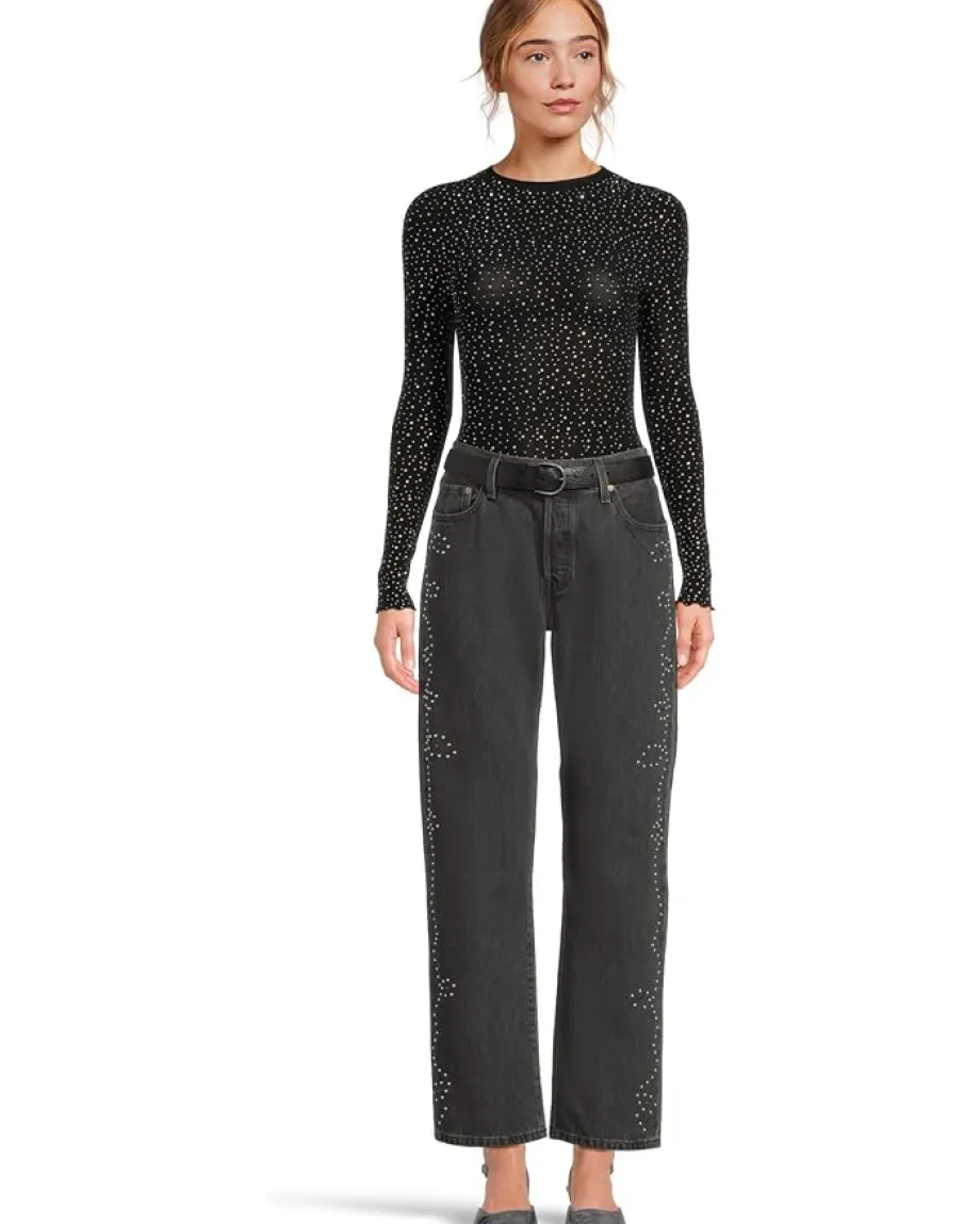 Free People Night Sky Long Sleeve Black Sale