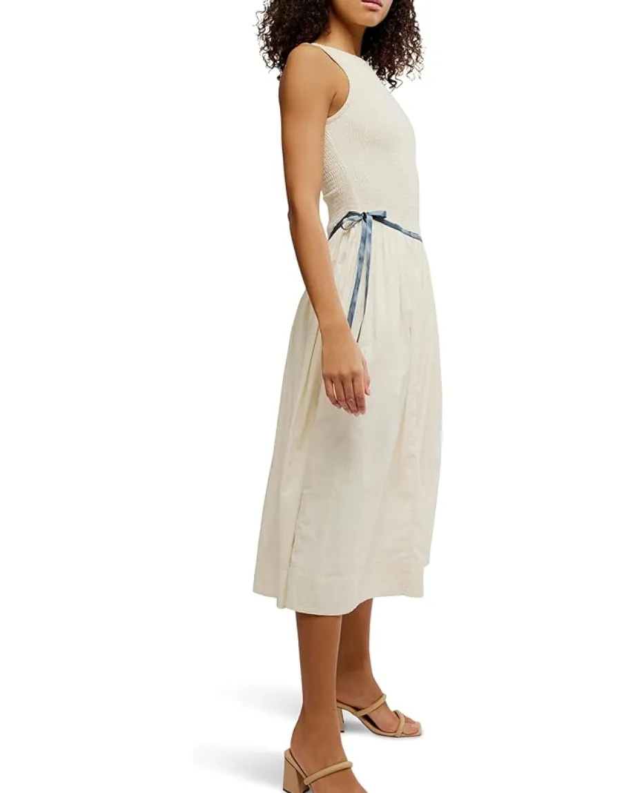 Free People Nightingale Solid Midi Tea Navy Combo Best