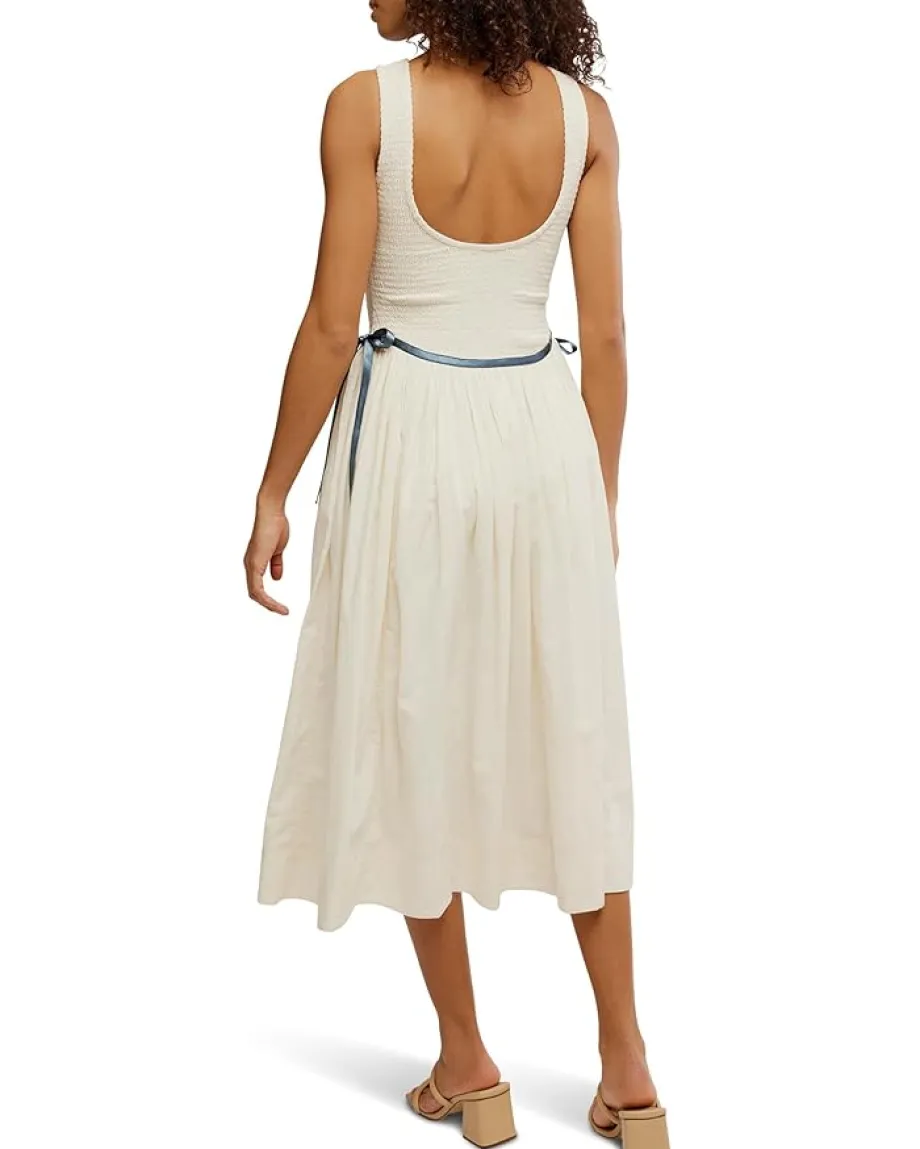 Free People Nightingale Solid Midi Tea Navy Combo Best