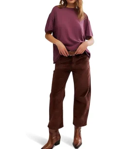 Free People Nina Tee Maroon