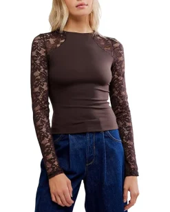 Free People No Excuses Long Sleeve Hot Fudge Hot