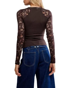 Free People No Excuses Long Sleeve Hot Fudge Hot