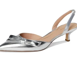 Cole Haan Noella Bow Sling Pump Silver Specchio Clearance