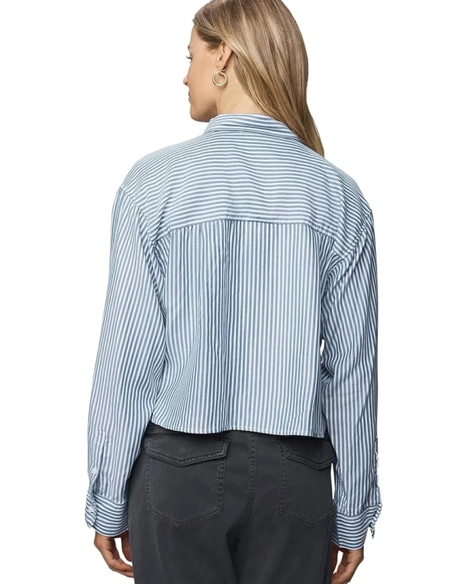 Splendid Nora Stripe Button-Down Ice Navy/White Hot