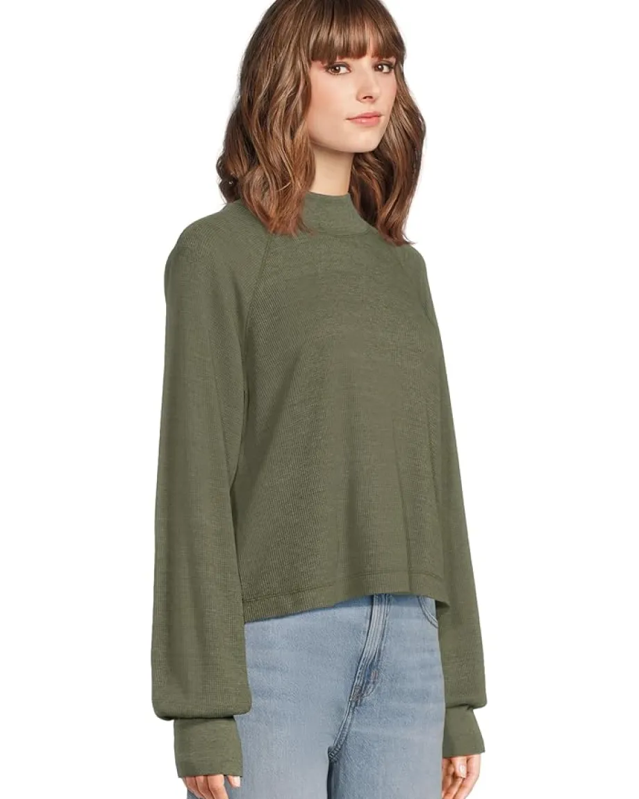 Women Michael Stars Norma Mock Neck Pullover