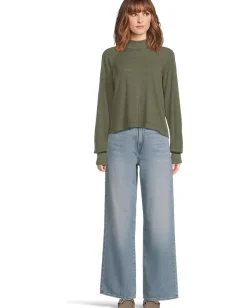 Women Michael Stars Norma Mock Neck Pullover