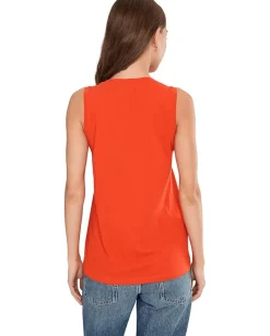 Madewell Northside Vneck Tank Bright Flame Outlet