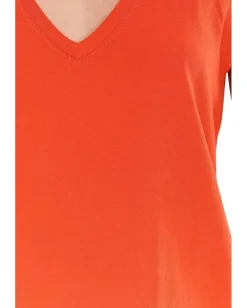 Madewell Northside Vneck Tank Bright Flame Outlet
