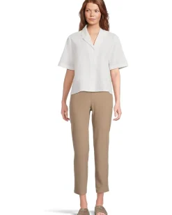 Eileen Fisher Notch Collar Shirt White