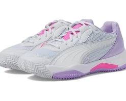 PUMA Nova Court Pickleball Shoes Silver Mist/Puma White/Vivid Violet Online