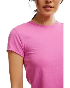 Free People Nova Tee Hibiscus Pink Hot