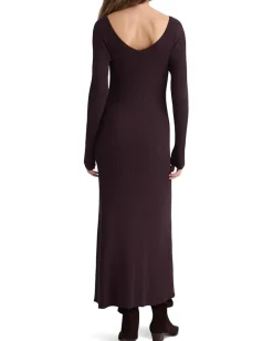 Madewell Nova Vneck Snowy Dress Espresso Hot