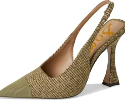Sam Edelman Odette 2 Slingback Shoes Olive Branch Plaid Multi Best