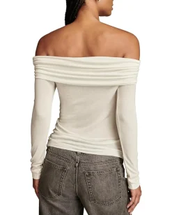 Lucky Brand Off The Shoulder Top Whisper White Clearance