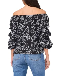 Women Vince Camuto Off-the-Shoulder Blubble Sleeve Blouse