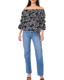 Women Vince Camuto Off-the-Shoulder Blubble Sleeve Blouse