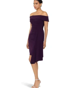 Women XSCAPE Off-the-Shoulder Scuba Crepe with Drape