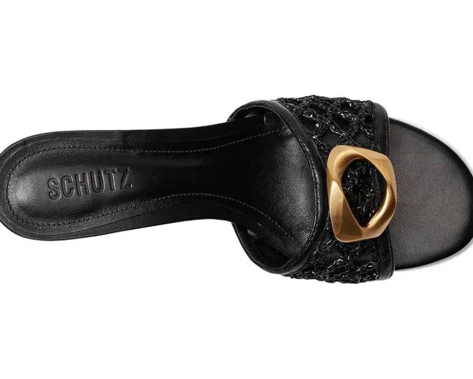 Schutz Olga Kitten Embroidery Black 5 Discount