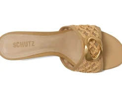 Schutz Olga Kitten Embroidery Caramelo/Egg Shell/Light Wood Sale