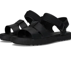 SOREL Ona Ave™ Ankle Strap Flat Sandals Black/Black Best