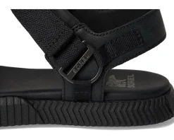 SOREL Ona Ave™ Ankle Strap Flat Sandals Black/Black Best